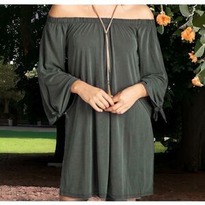 Active USA Off the Shoulder Bell Sleeve Dress